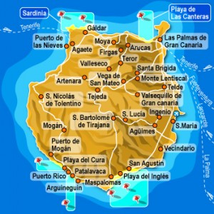 Mappa di Gran Canaria